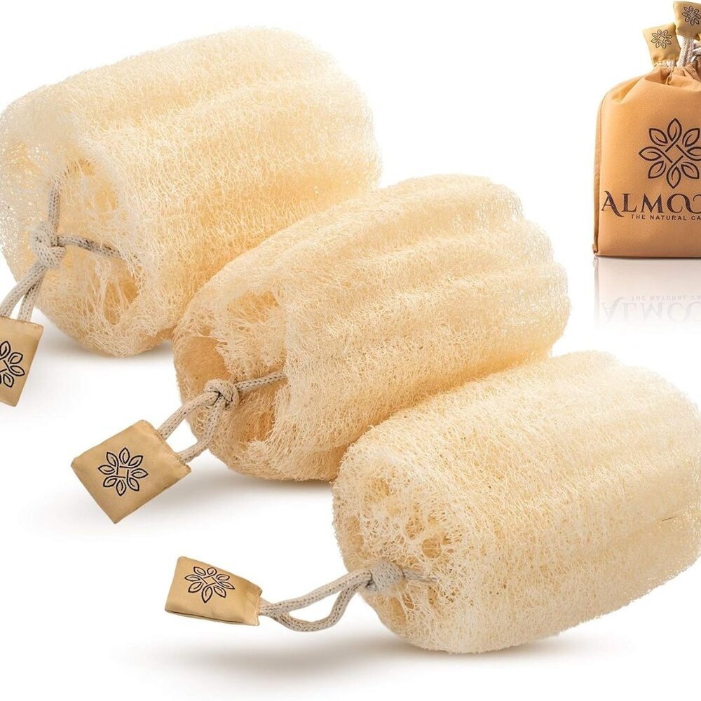 Egyptian Loofah Exfoliating Body Scrubber, Natural Real Egyptian Shower Loofah S